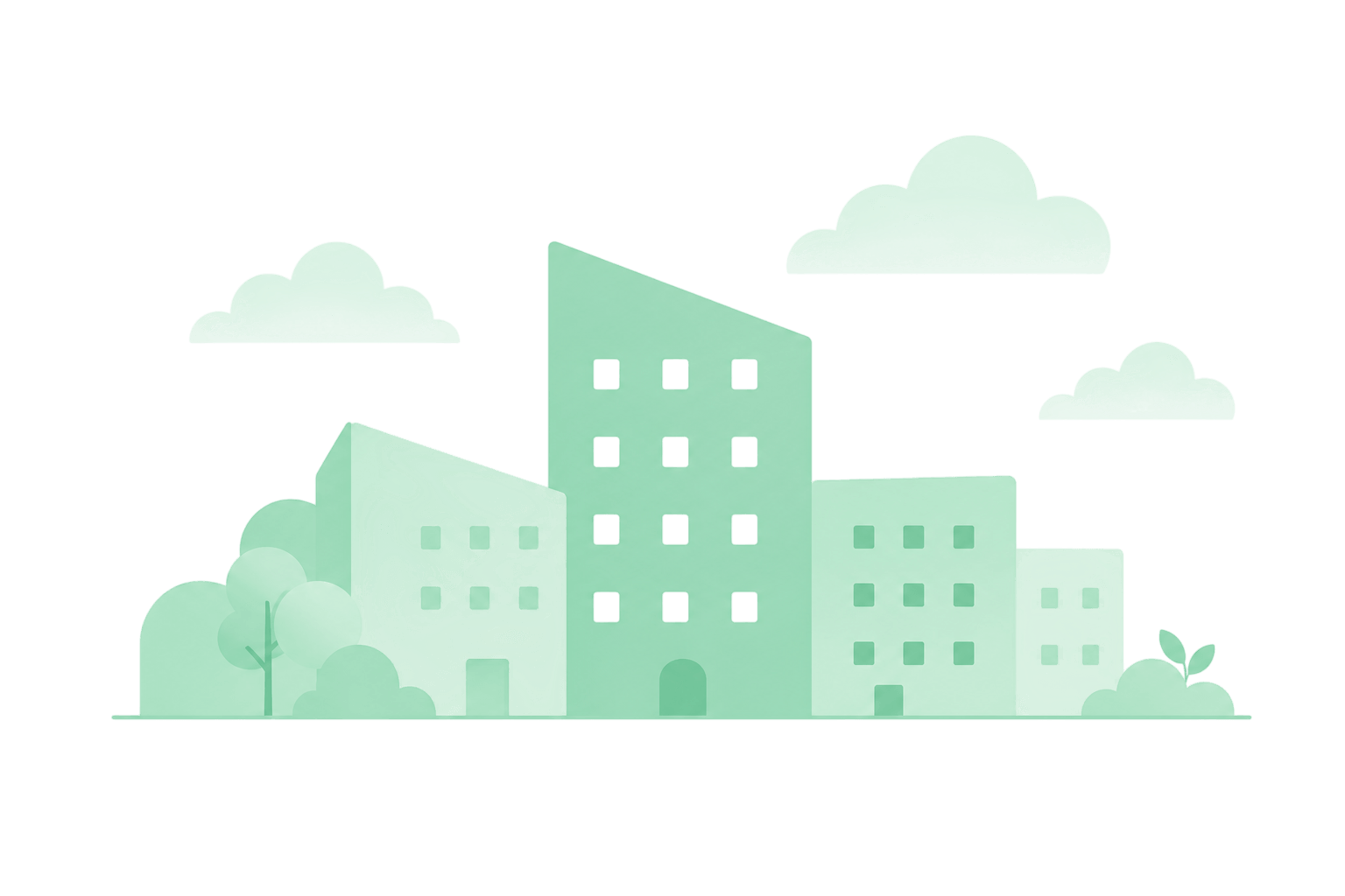 Ilustración de edificios de empresa
