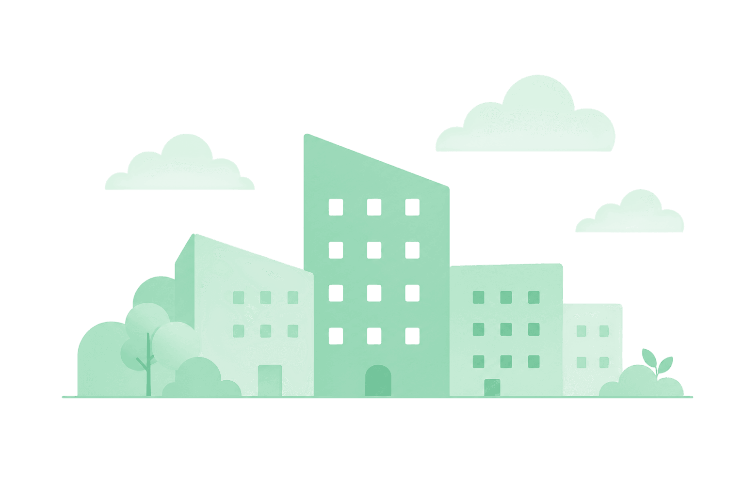 Ilustración de edificios de empresa